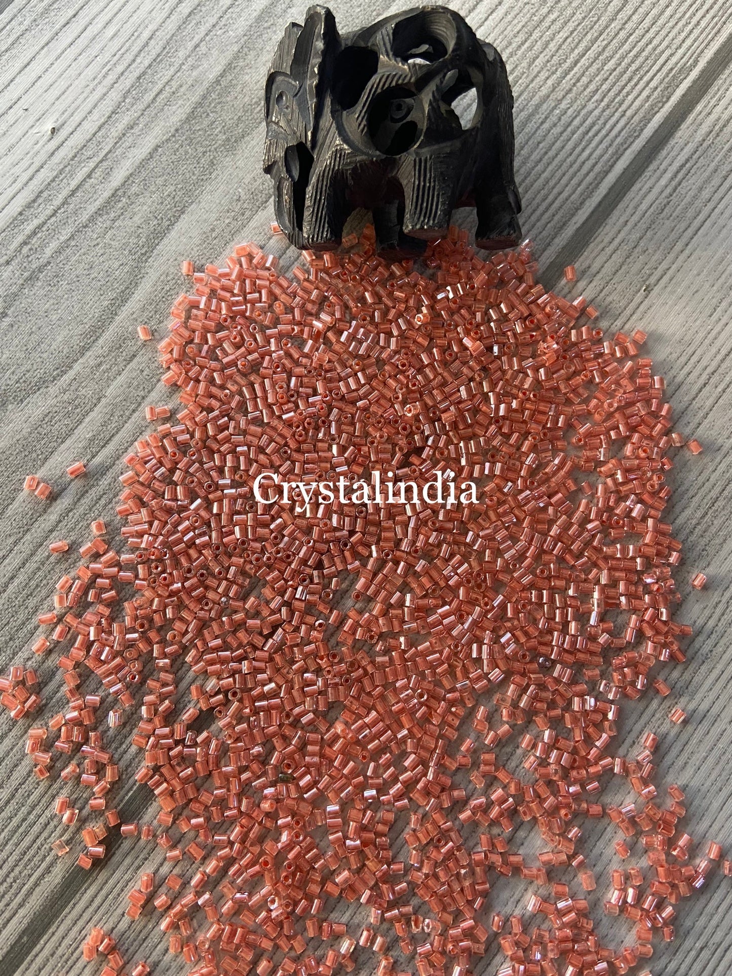 Bugle Beads - Lustre Peach