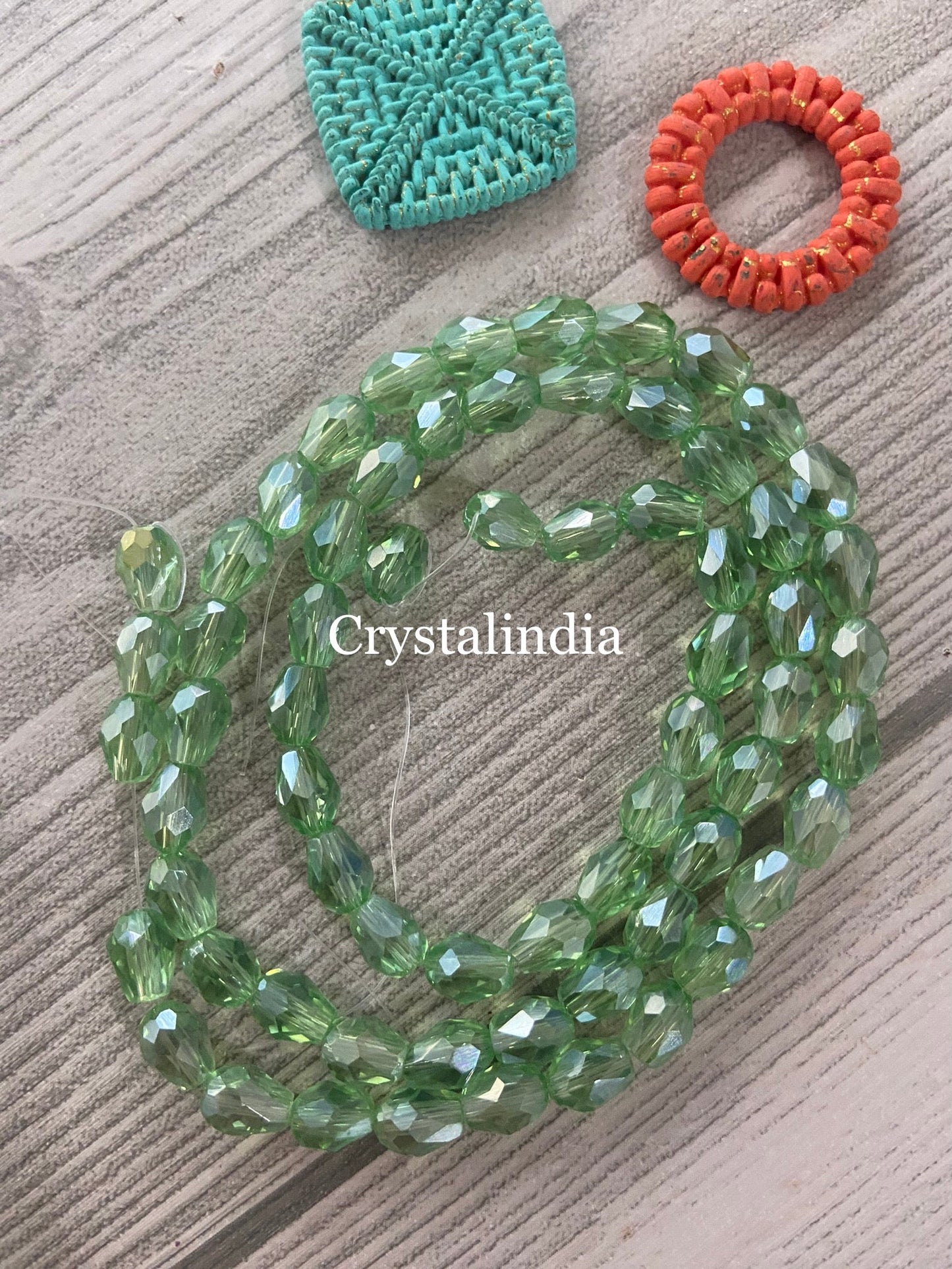 Drop Crystals - Trans Light Green