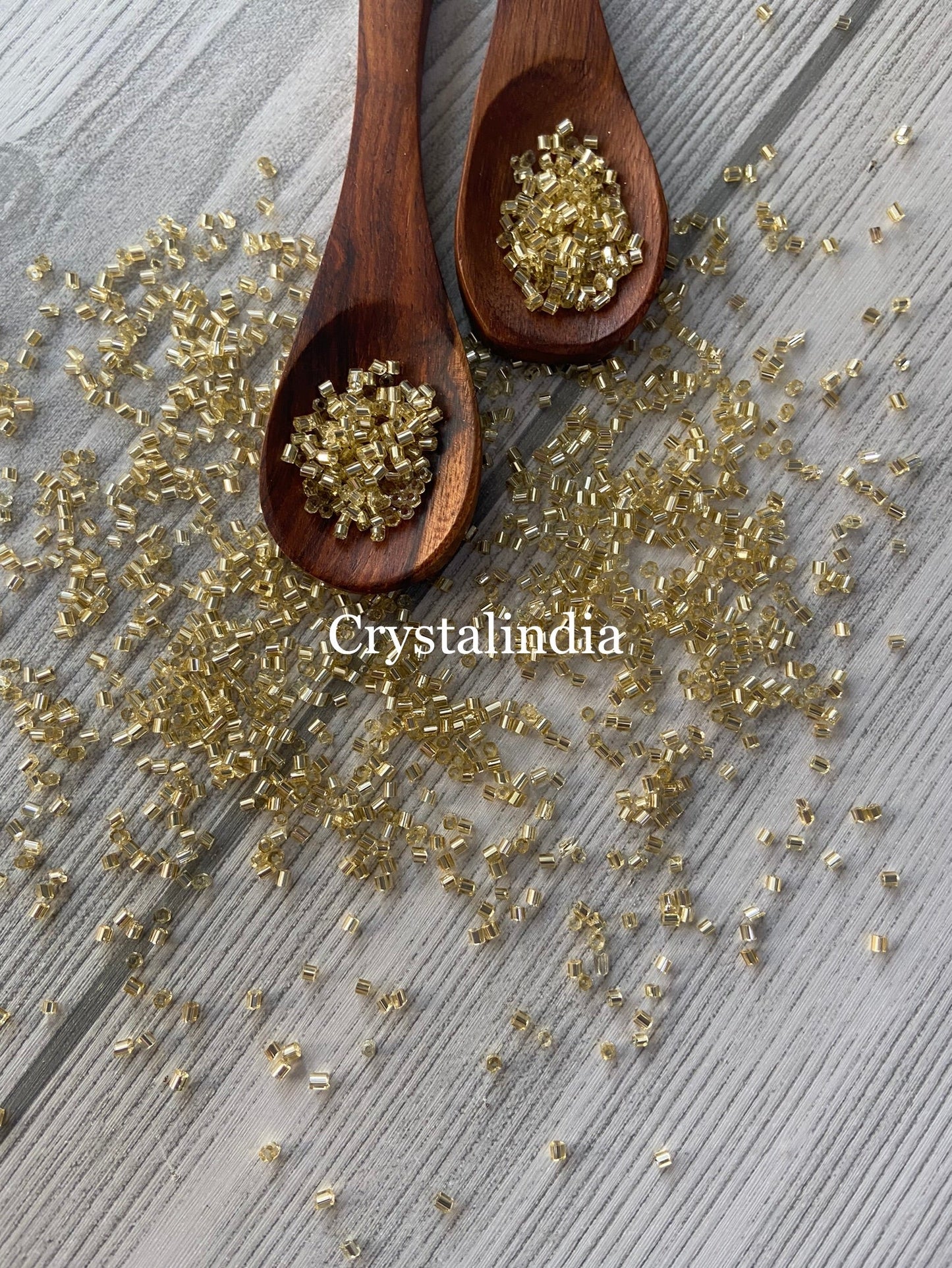 Bugle Beads Micro - Metallic Light Gold