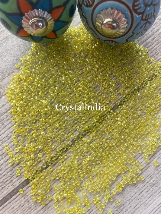 Sugar Beads - Trans Fluorescent Yellow