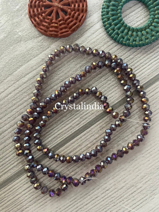 Rondelle Beads - Rainbow Lavender