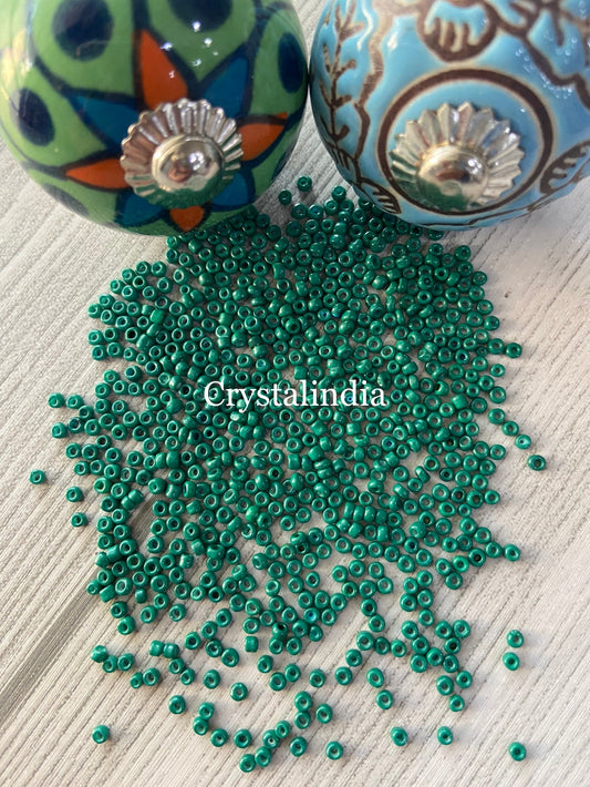 Sugar Beads - Opaque Emerald Green
