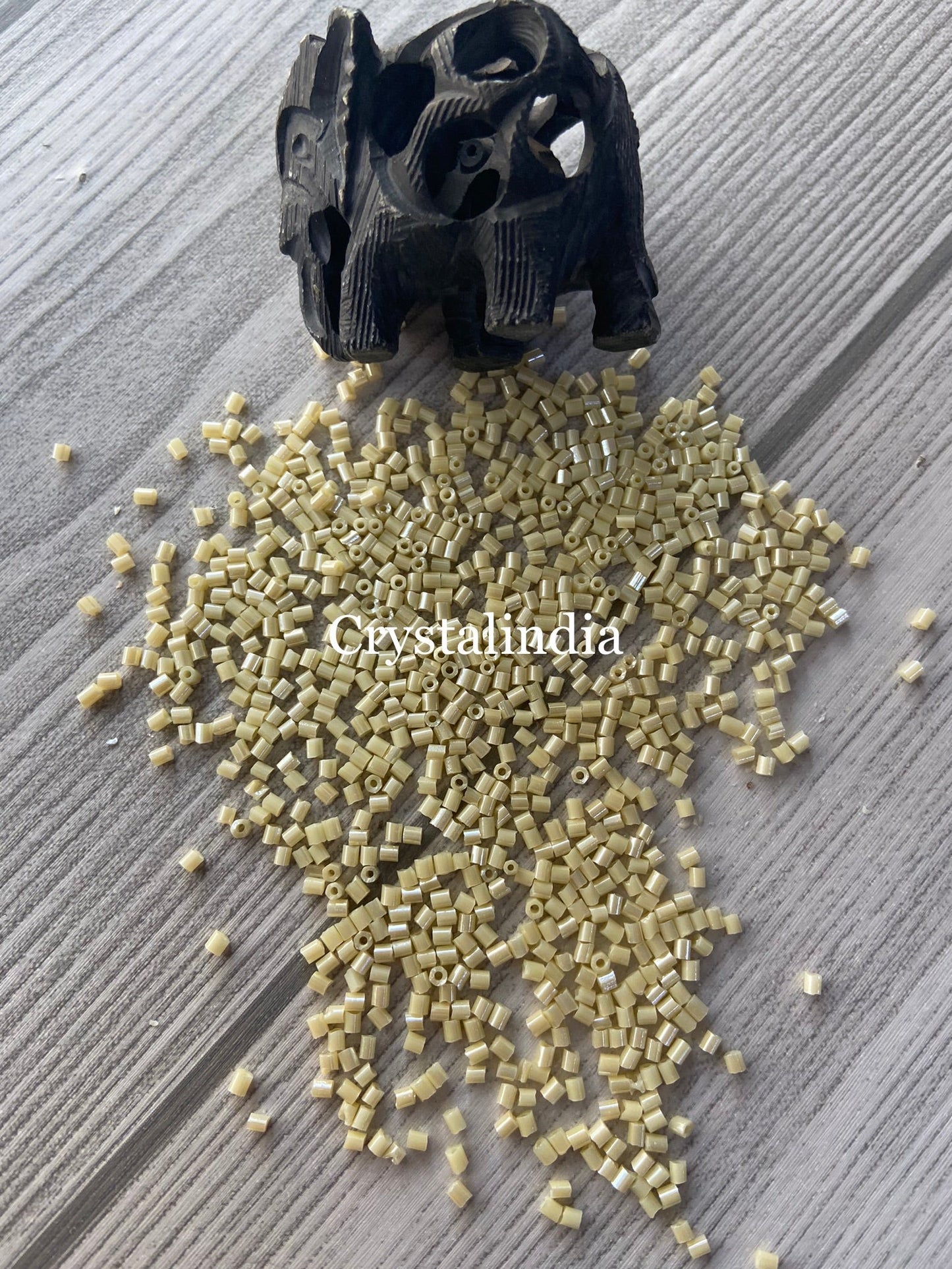 Bugle Beads - Opaque Off White