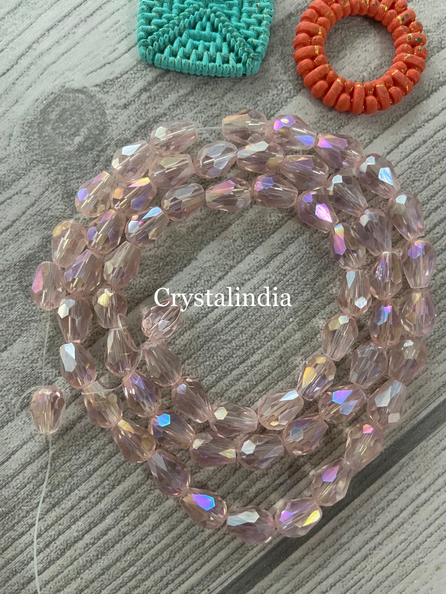 Drop Crystals - Rainbow Baby Pink