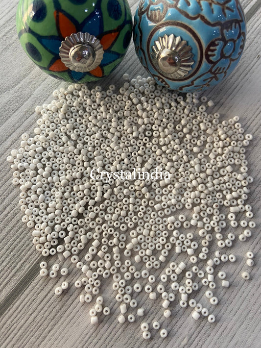 Sugar Beads - Opaque White