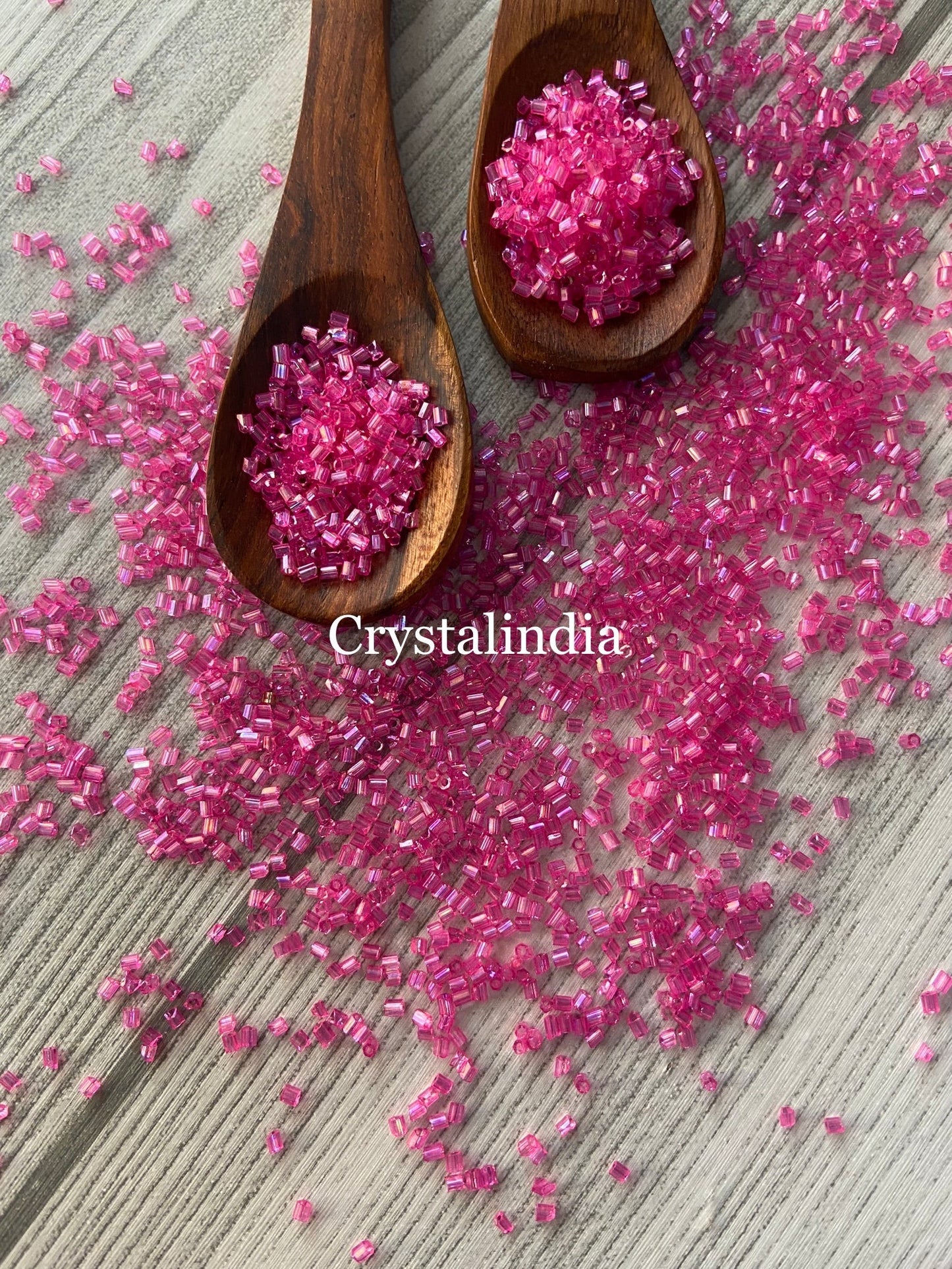 Bugle Beads Micro - Rainbow Pink