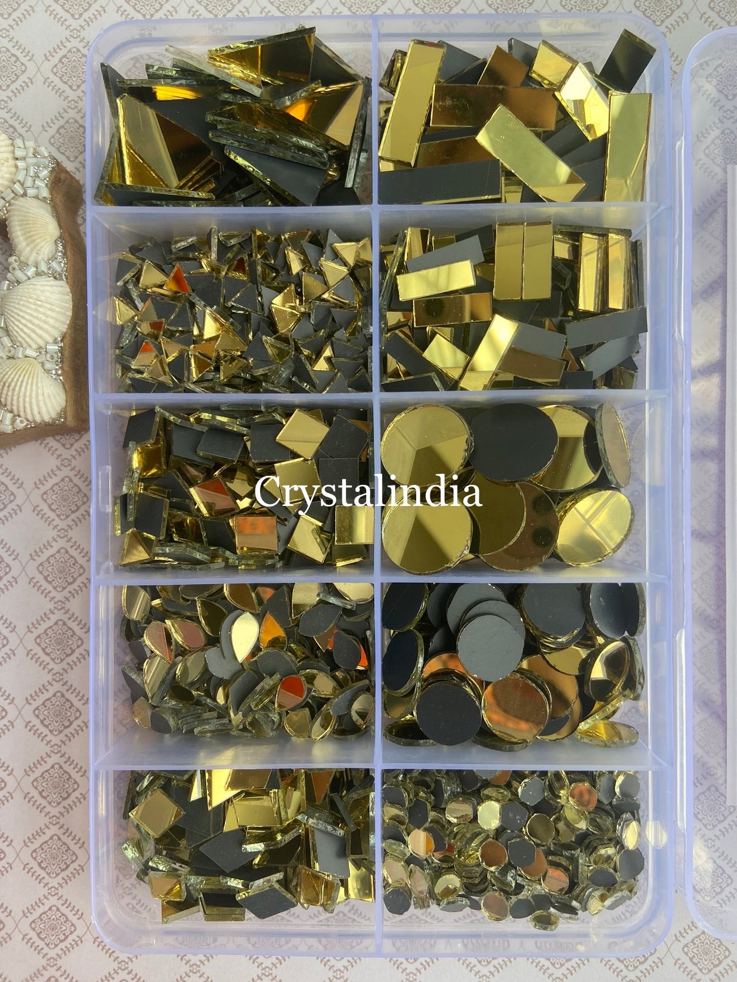 Kit 27- 10 Golden Mirror Shapes