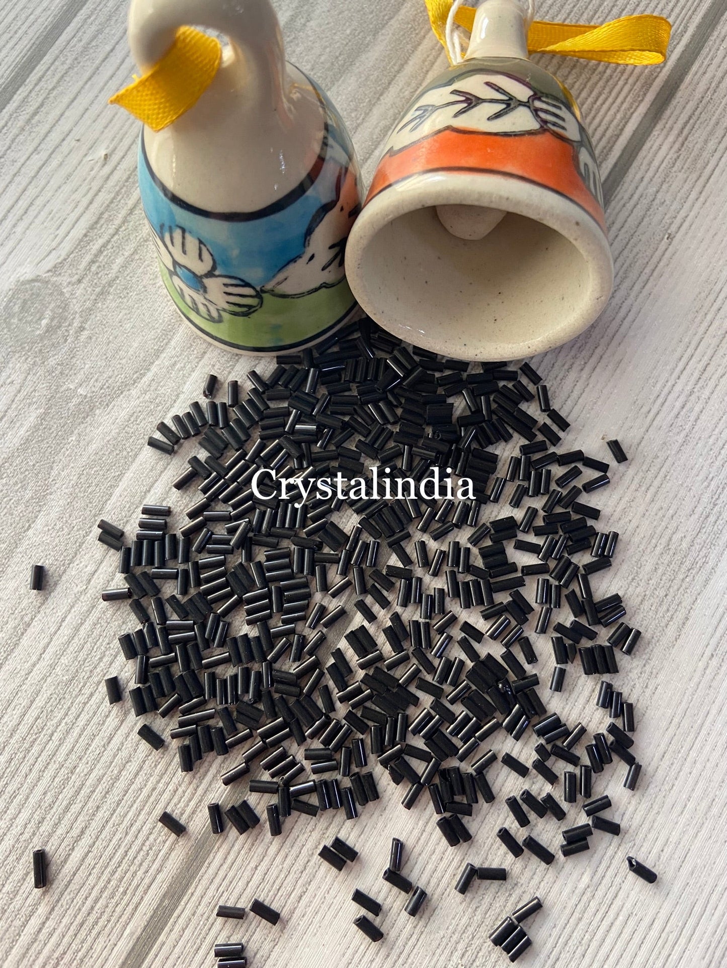 Bugle Beads 5MM - Opaque Black