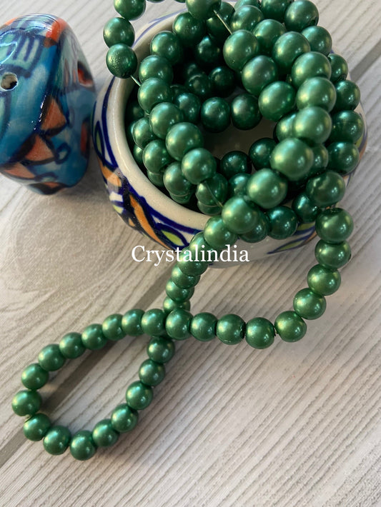 Glass Pearls - Green