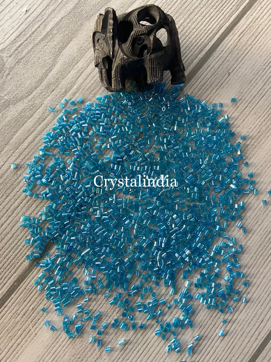 Bugle Beads - Lustre Turquoise Blue