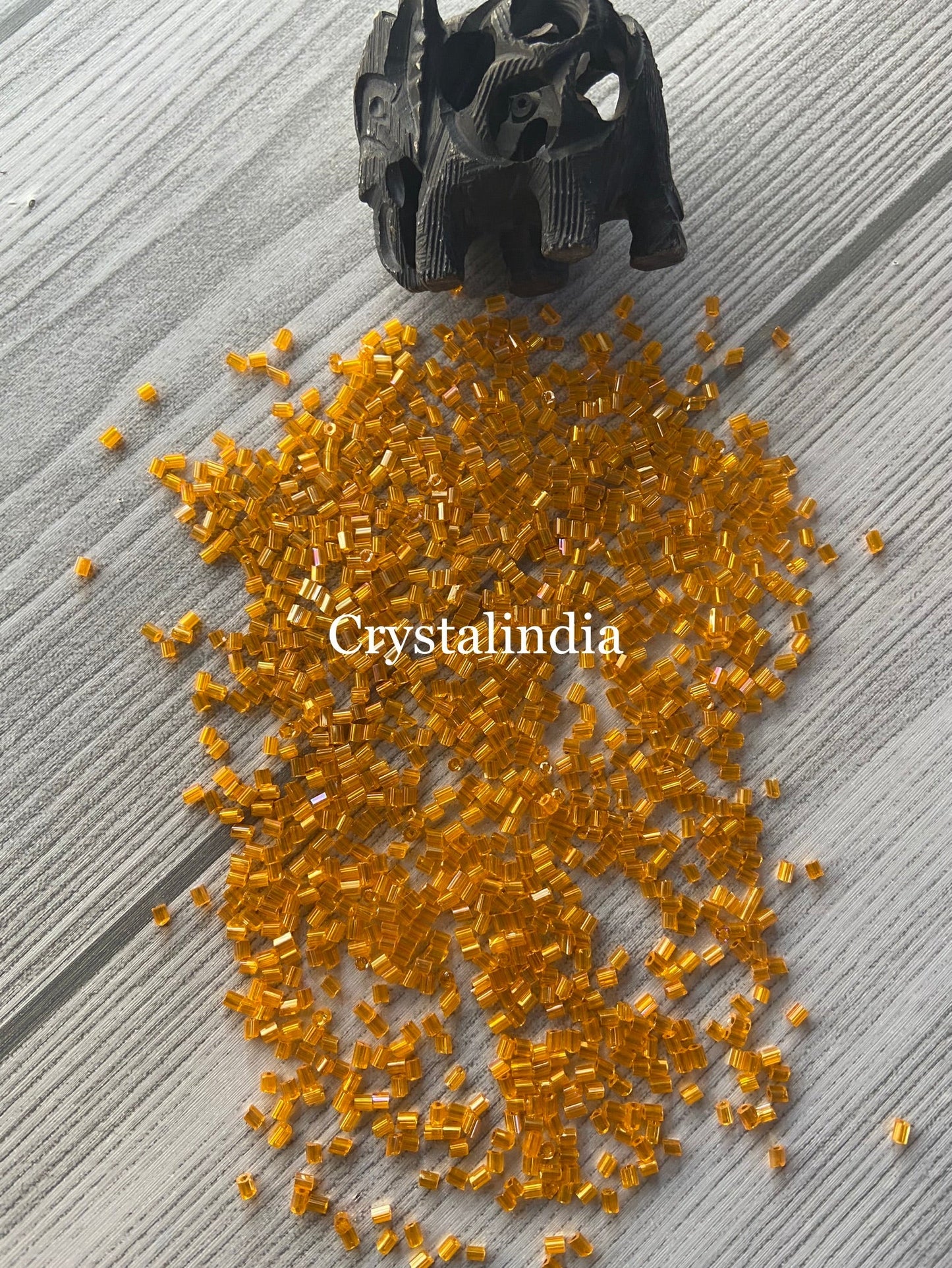 Bugle Beads - Lustre Orange