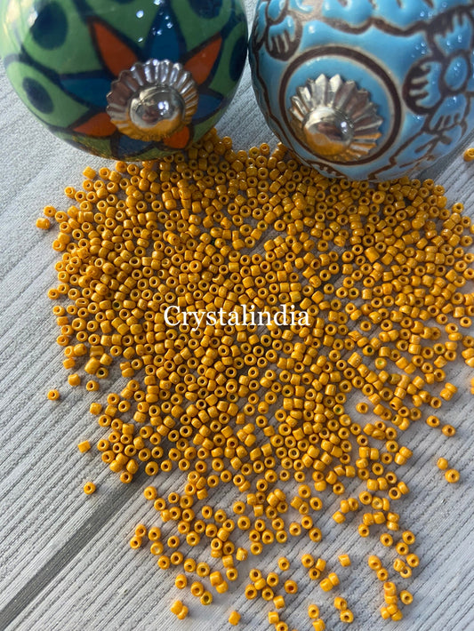 Sugar Beads - Opaque Mustard