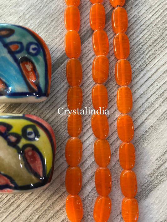 Tablet Beads - Orange