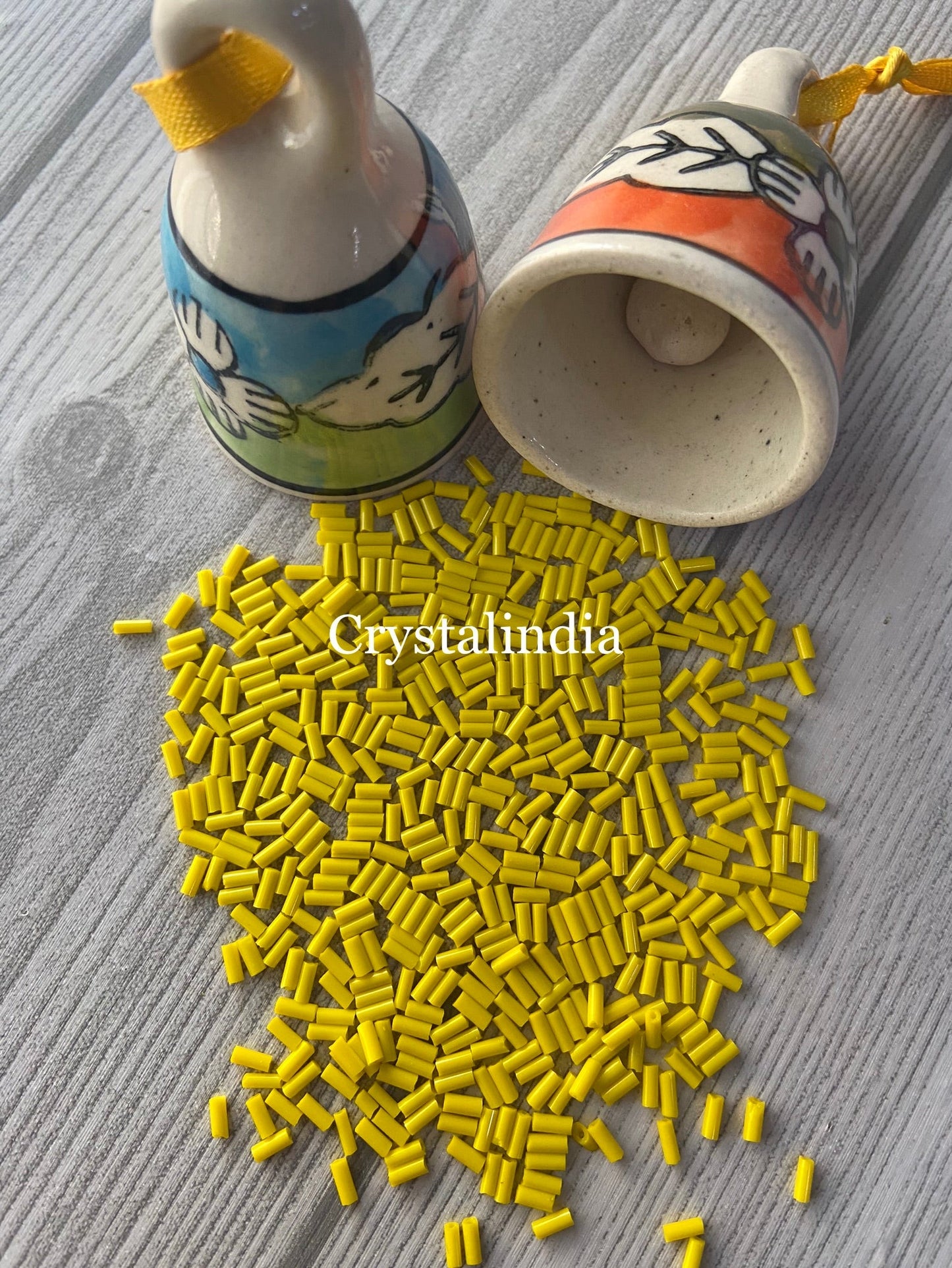 Bugle Beads 5MM - Opaque Lemon Yellow