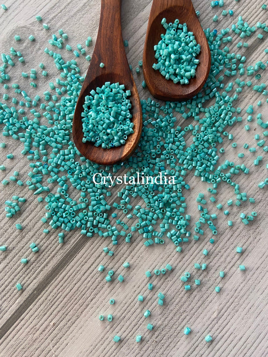 Bugle Beads Micro - Opaque Sea Green