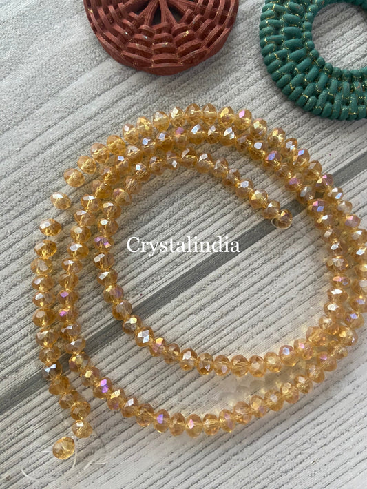Rondelle Beads - Rainbow Gold