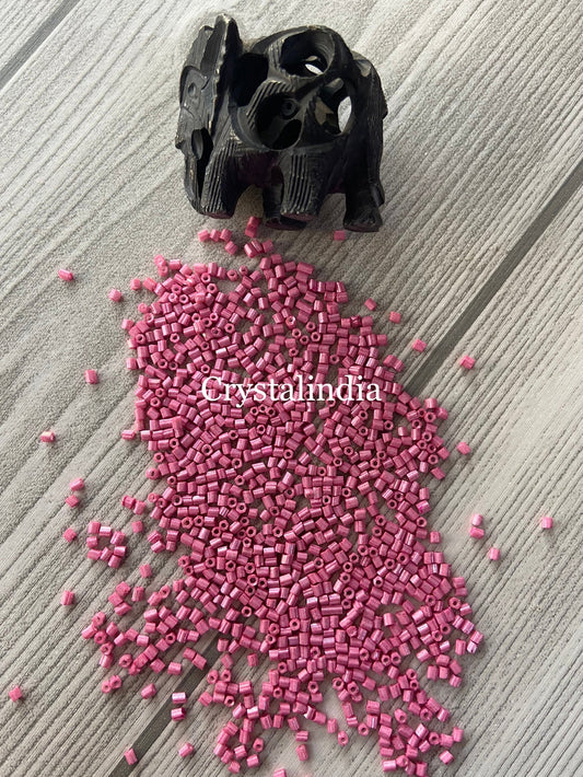 Bugle Beads - Opaque Pink