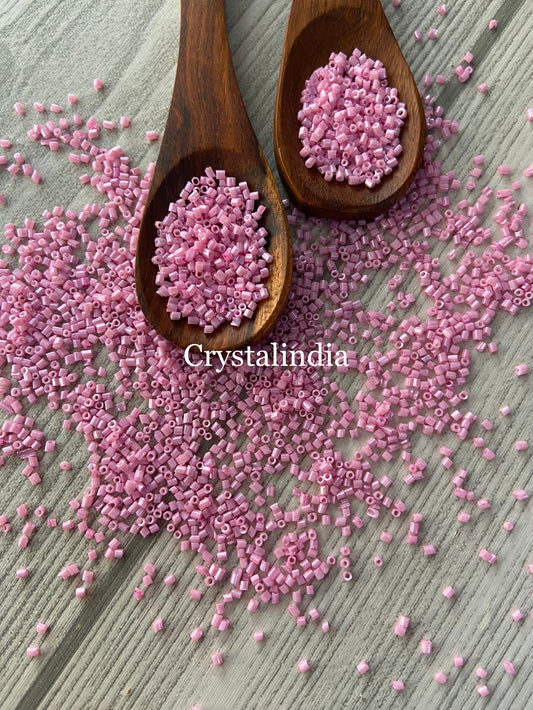 Bugle Beads Micro - Opaque Pink