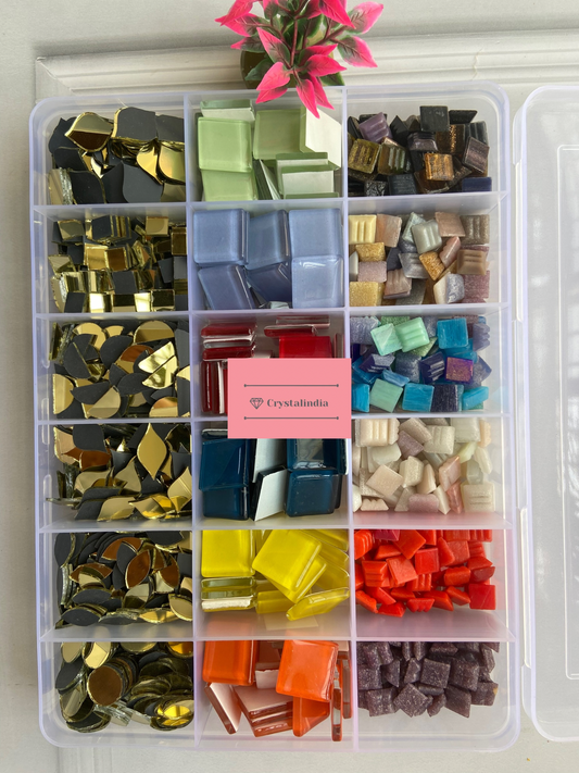 Kit 83 - 18 Crunch, Candy & Gold Mosaic Tiles & Mirrors Kit