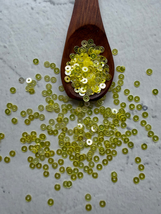 Micro Round Sequins - Pani Lemon Yellow