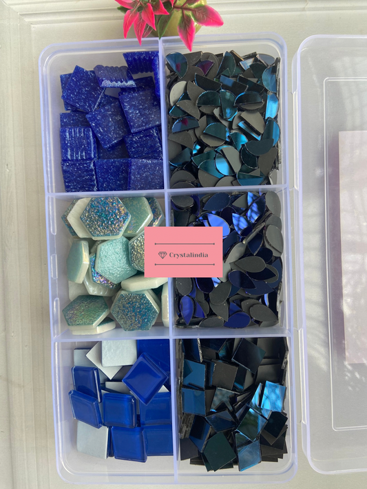 Kit 79 - 6 All Blue Mirror & Mosaic Tiles Kit