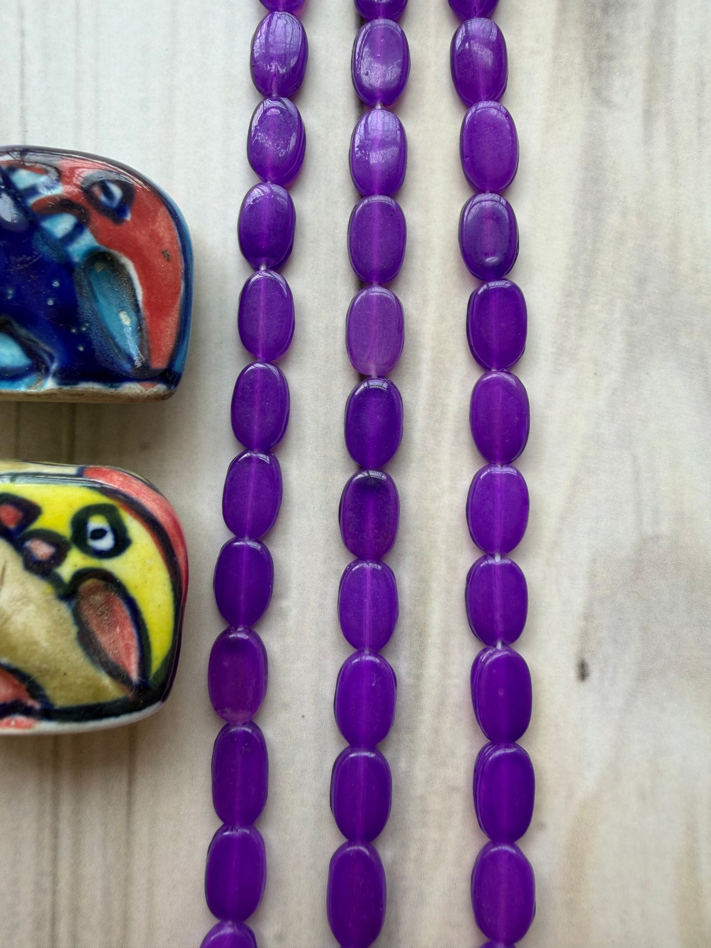 Tablet Beads - Purple