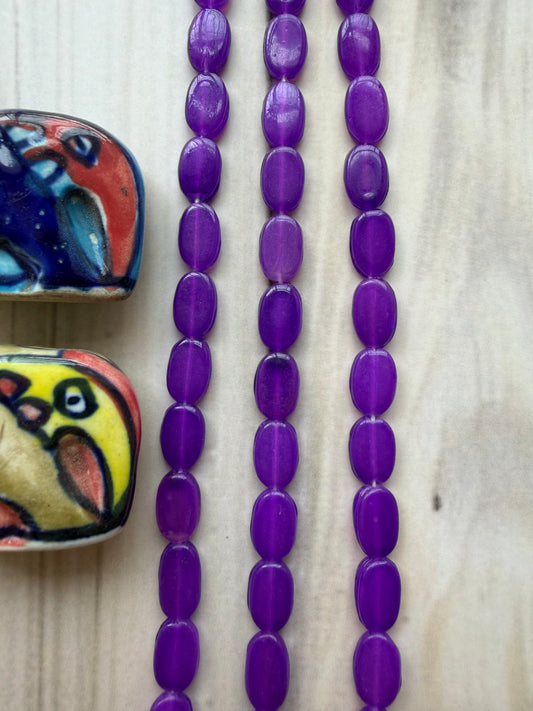 Tablet Beads - Purple