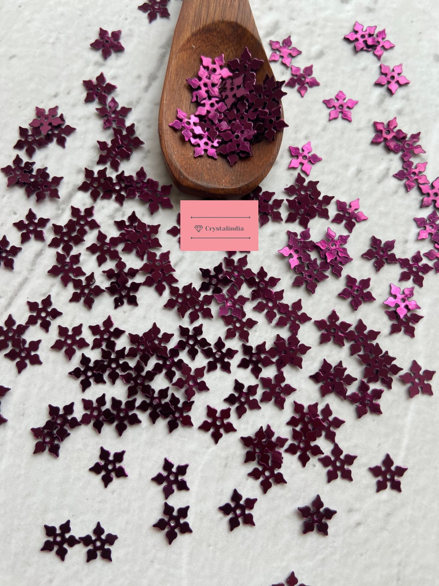 Snowflake Sequins - Plum