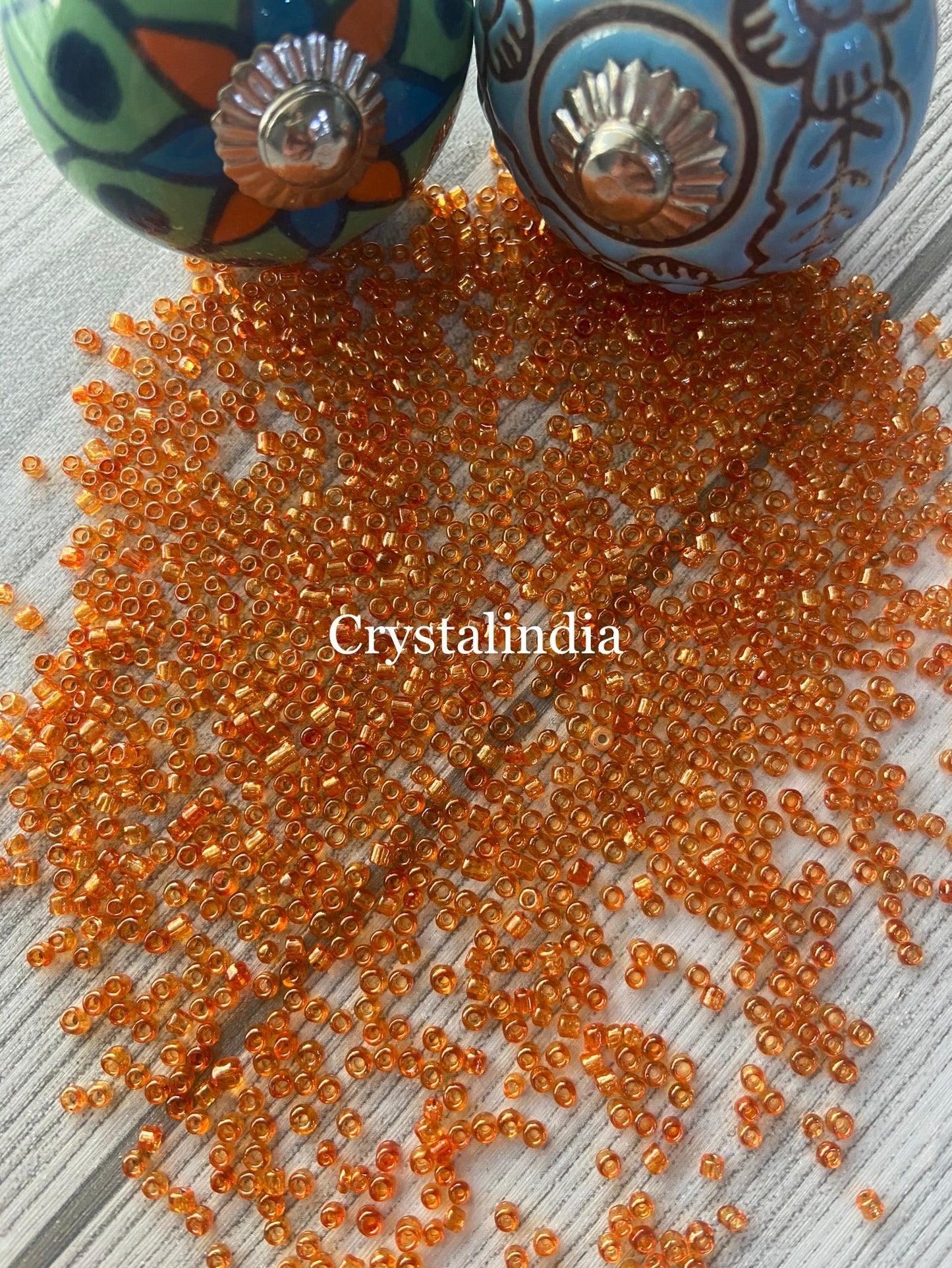 Sugar Beads - Trans Orange