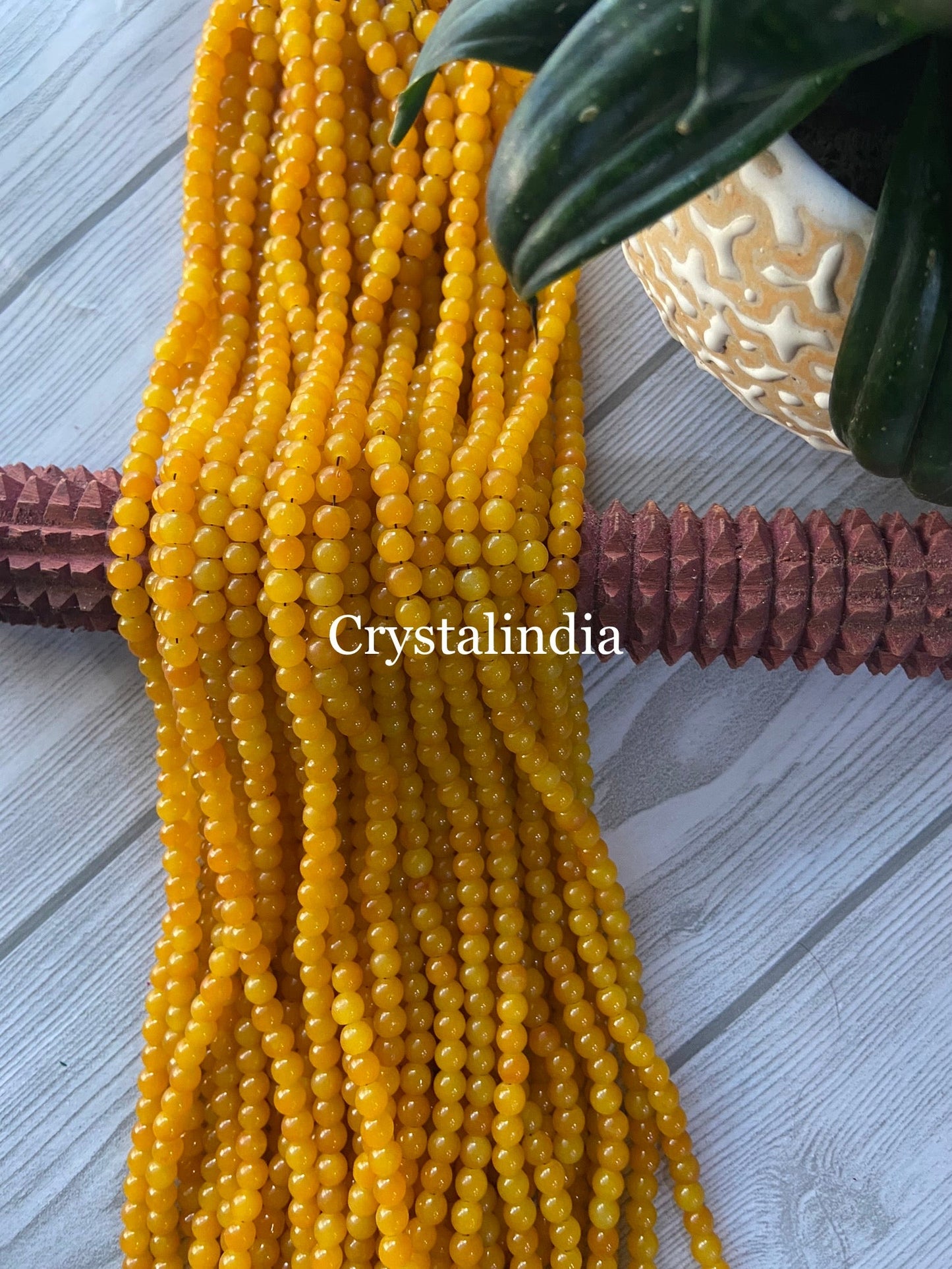 Glass Beads - Yellow