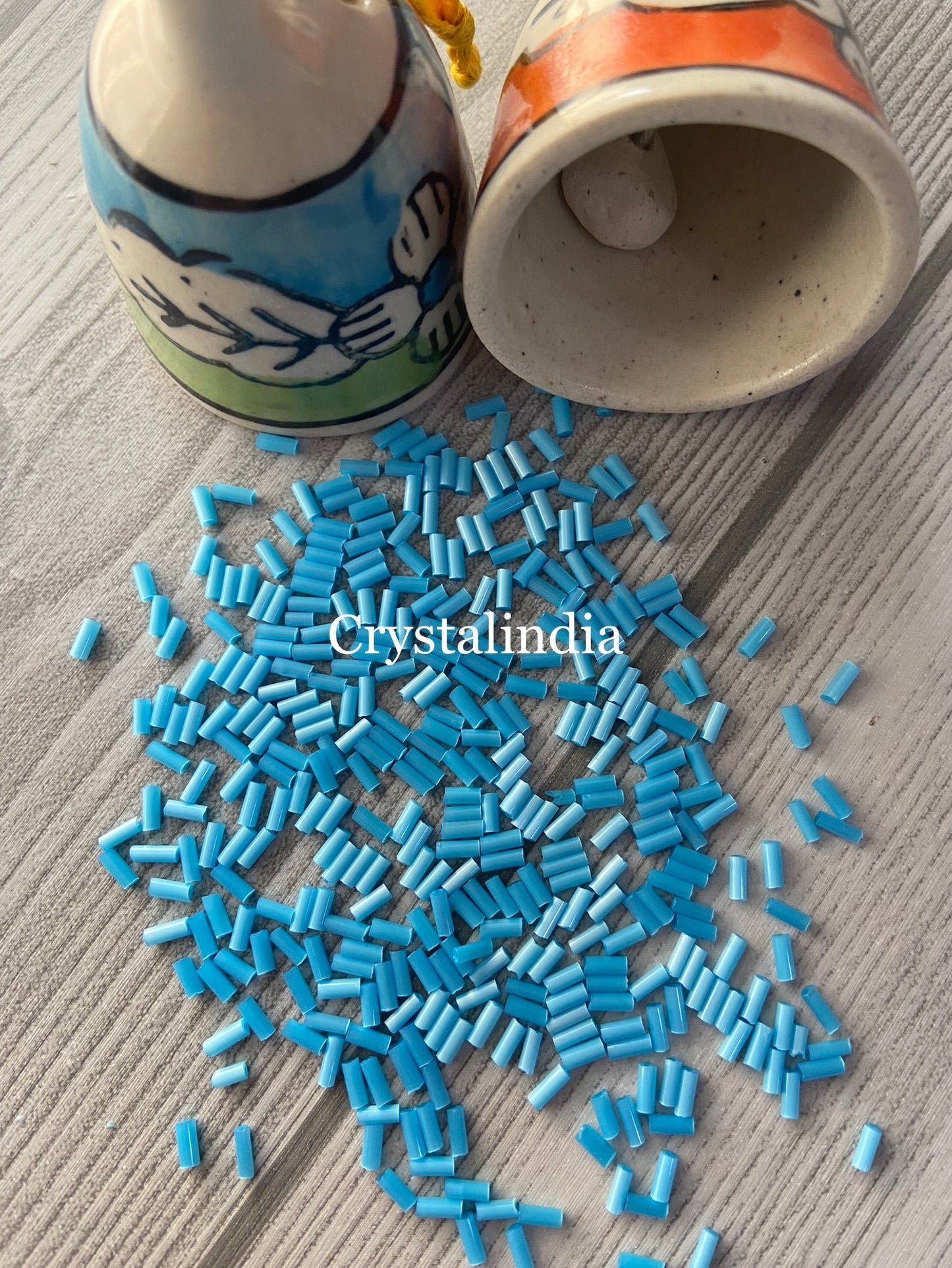 Bugle Beads 5MM - Opaque Sky Blue