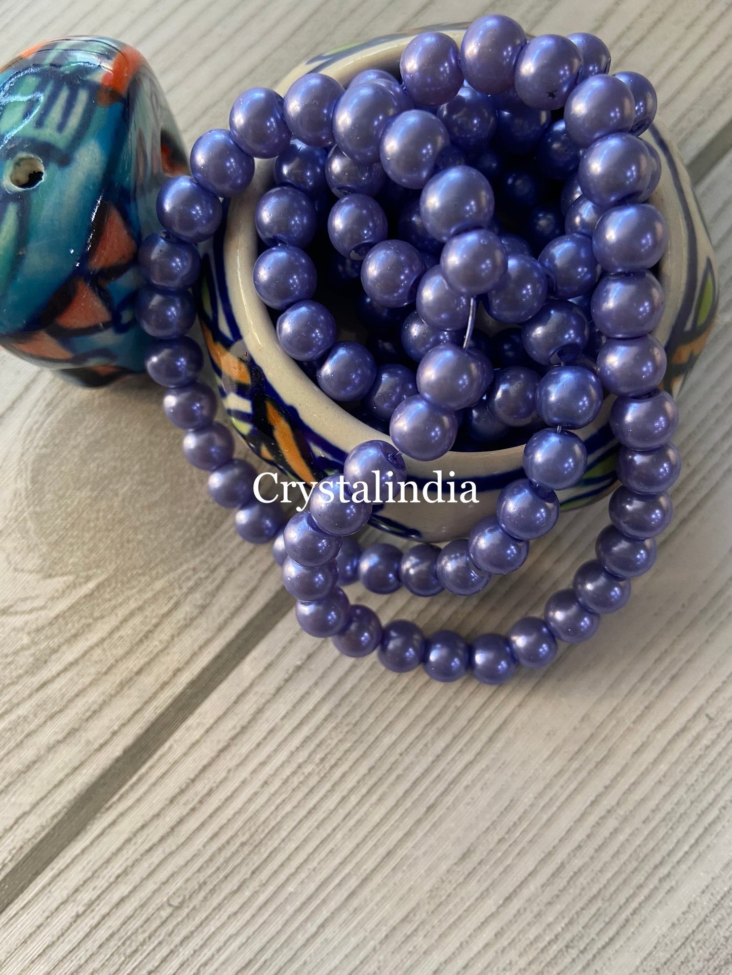 Glass Pearls - Lavender