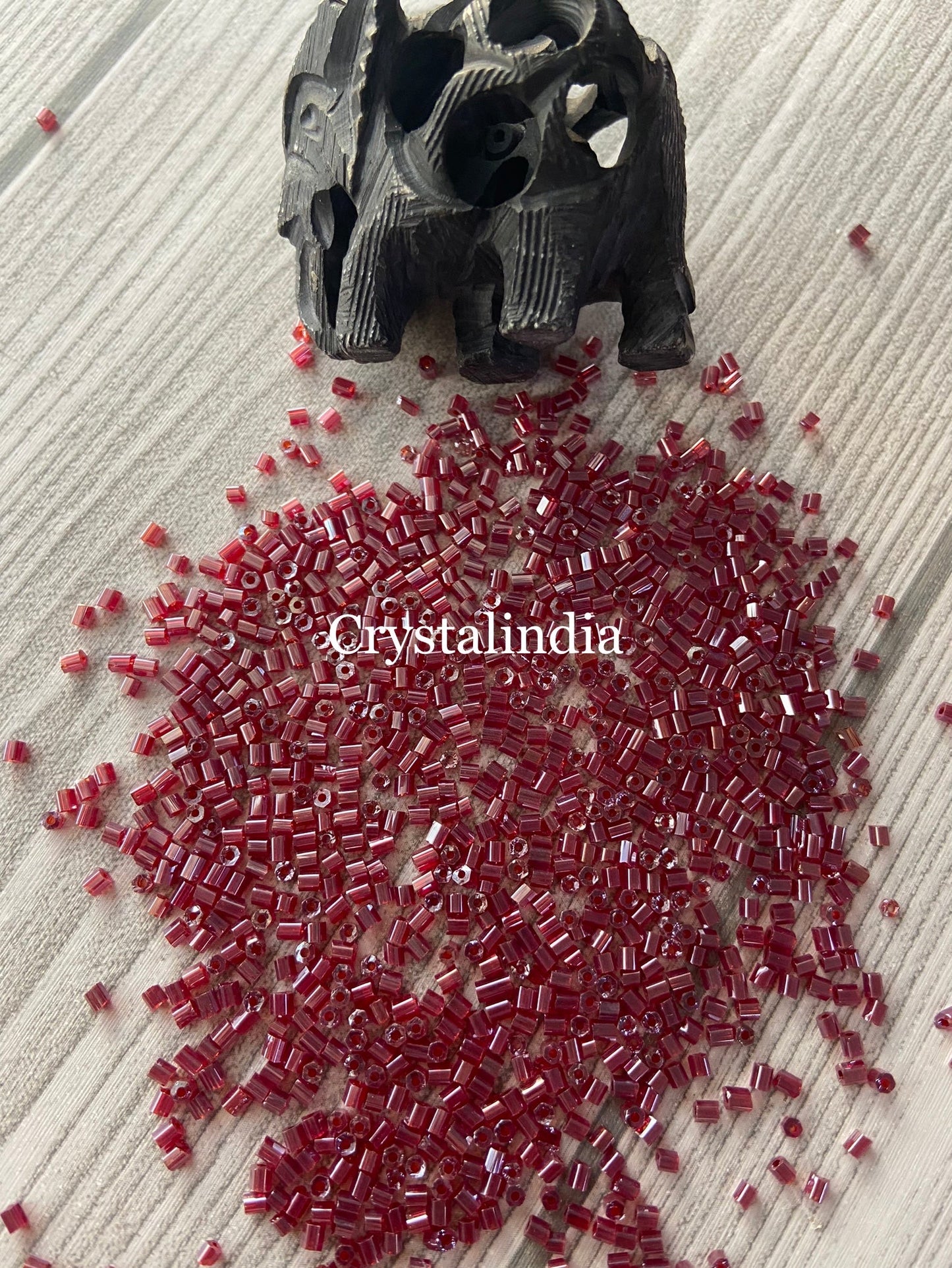 Bugle Beads - Lustre Wine Red