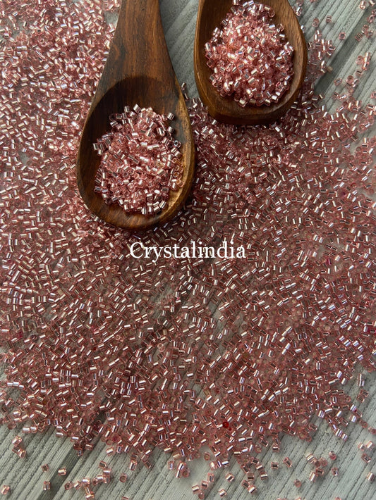 Bugle Beads Micro - Silver Line Powder