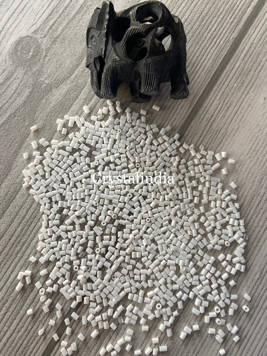 Bugle Beads - Opaque White