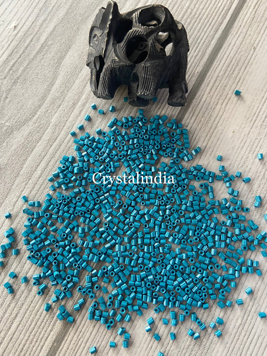 Bugle Beads - Opaque Teal Blue